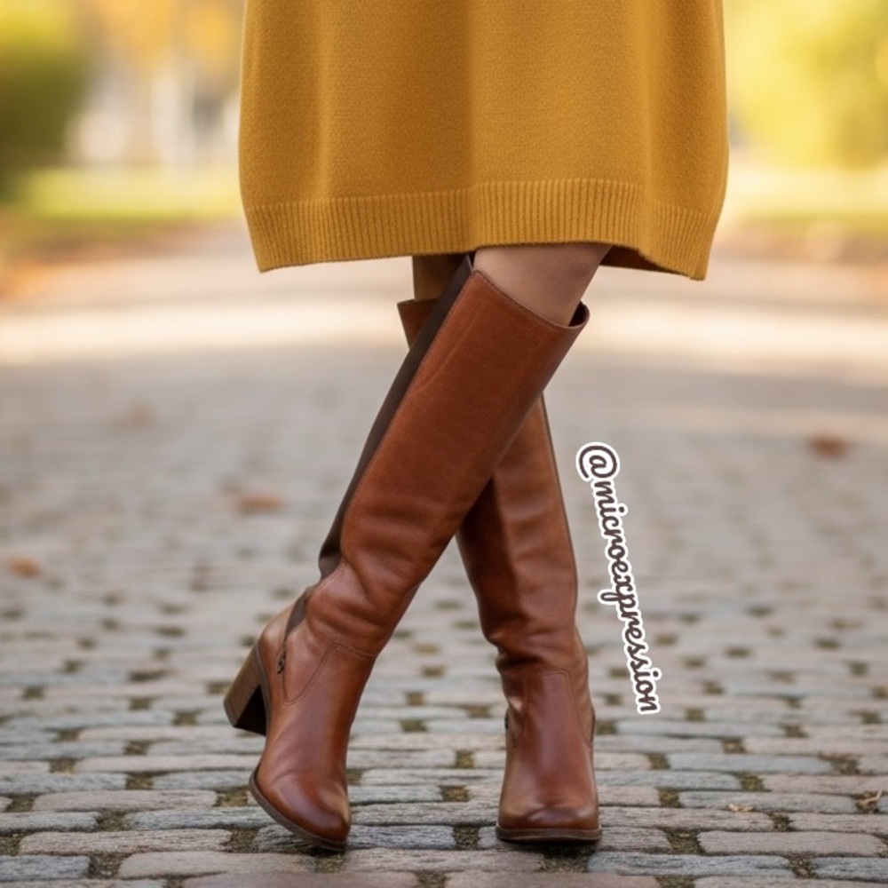 Frye Molly Gore Cognac Tall Skinny Riding Boots